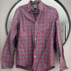 J. Crew Red and Blue Plaid Casual Shirt